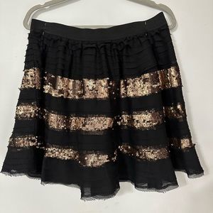 Free People chiffon and sequin mini skirt. Large